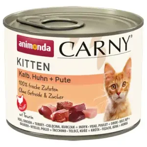 Ausverkauf Animonda Carny Kitten Kalb und Huhn und Pute 200 Gramm Katzennassfutter